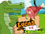 按我玩彈射小遊戲-盧卡斯喂鱷魚