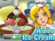 按我玩料理小遊戲-三色霜淇淋